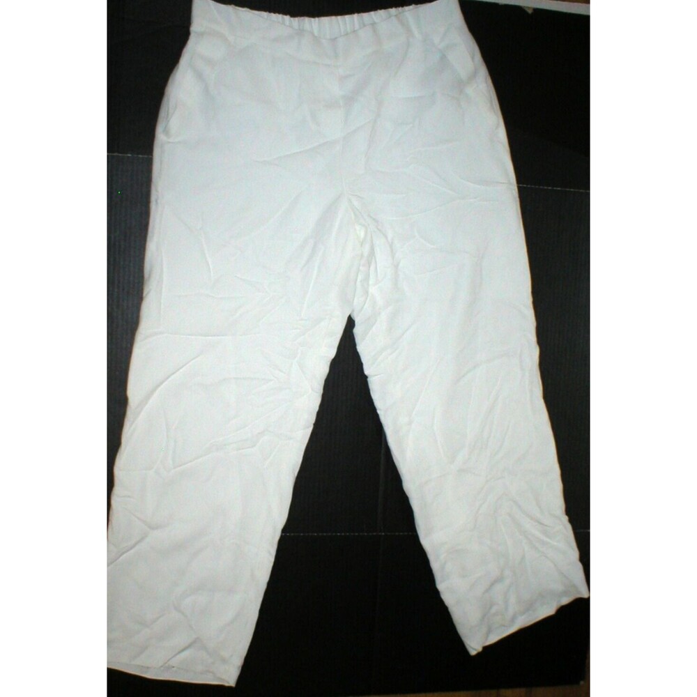 Womens Worth New York NWT $498 14 White Crepe Crawford Pants Lined Relaxed